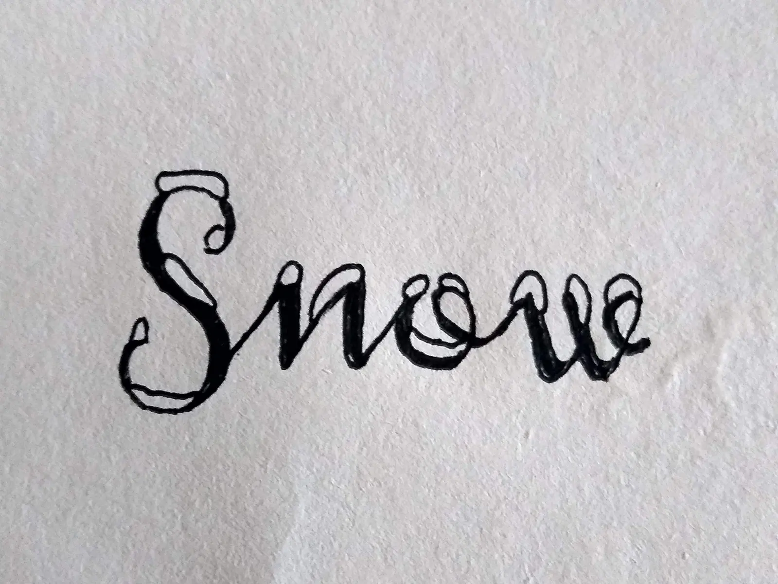 Snow — Boceto 1